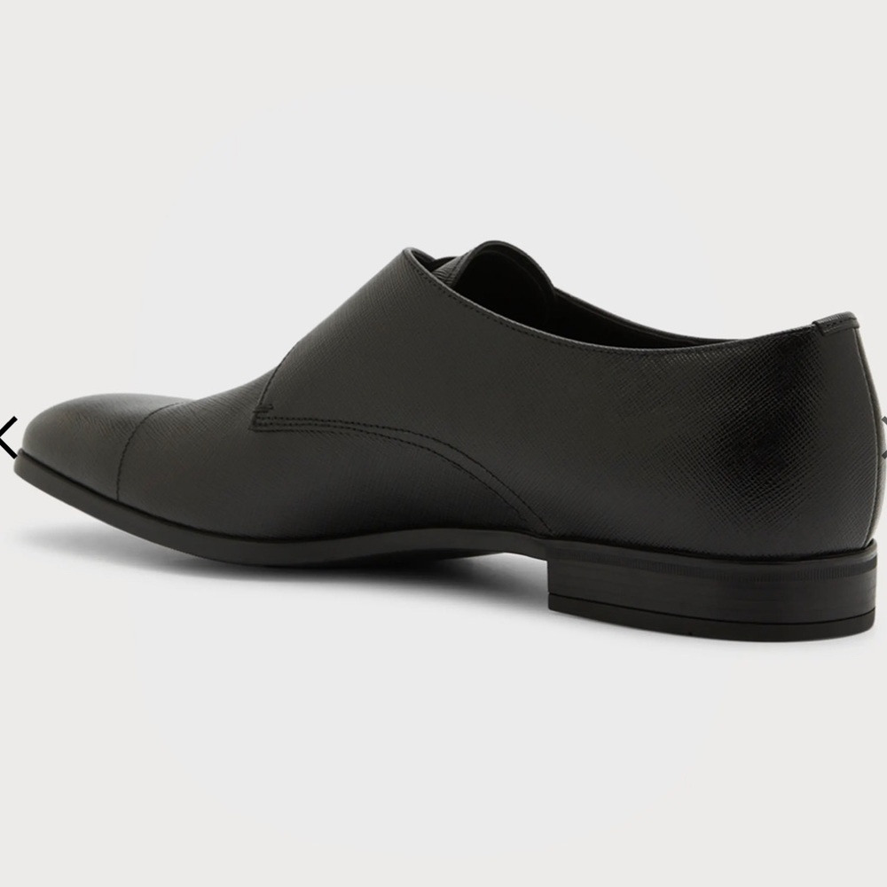 Prada Men's Black Saffiano Leather Monk Strap Loafers - Picture 3 of 14